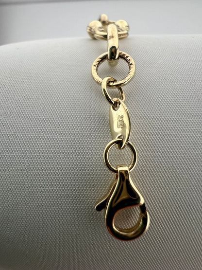 9ct Yellow Gold  Ladies Bracelet - 7.5mm Wide - 7.5 Inch - Full Hallmark & Box