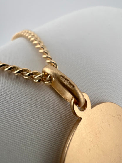 Large Solid 9ct Yellow Gold Saint Christopher Pendant - 22mm - Fully Hallmarked