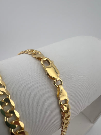 9ct Solid Gold Men’s Chain 22 INCH - 5.5mm Curb Chain - Full UK Hallmark