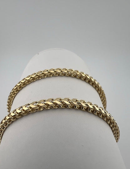 Solid 9ct Yellow  Gold 22 Inch Franco Chain - 3mm Franco - Full UK Hallmark