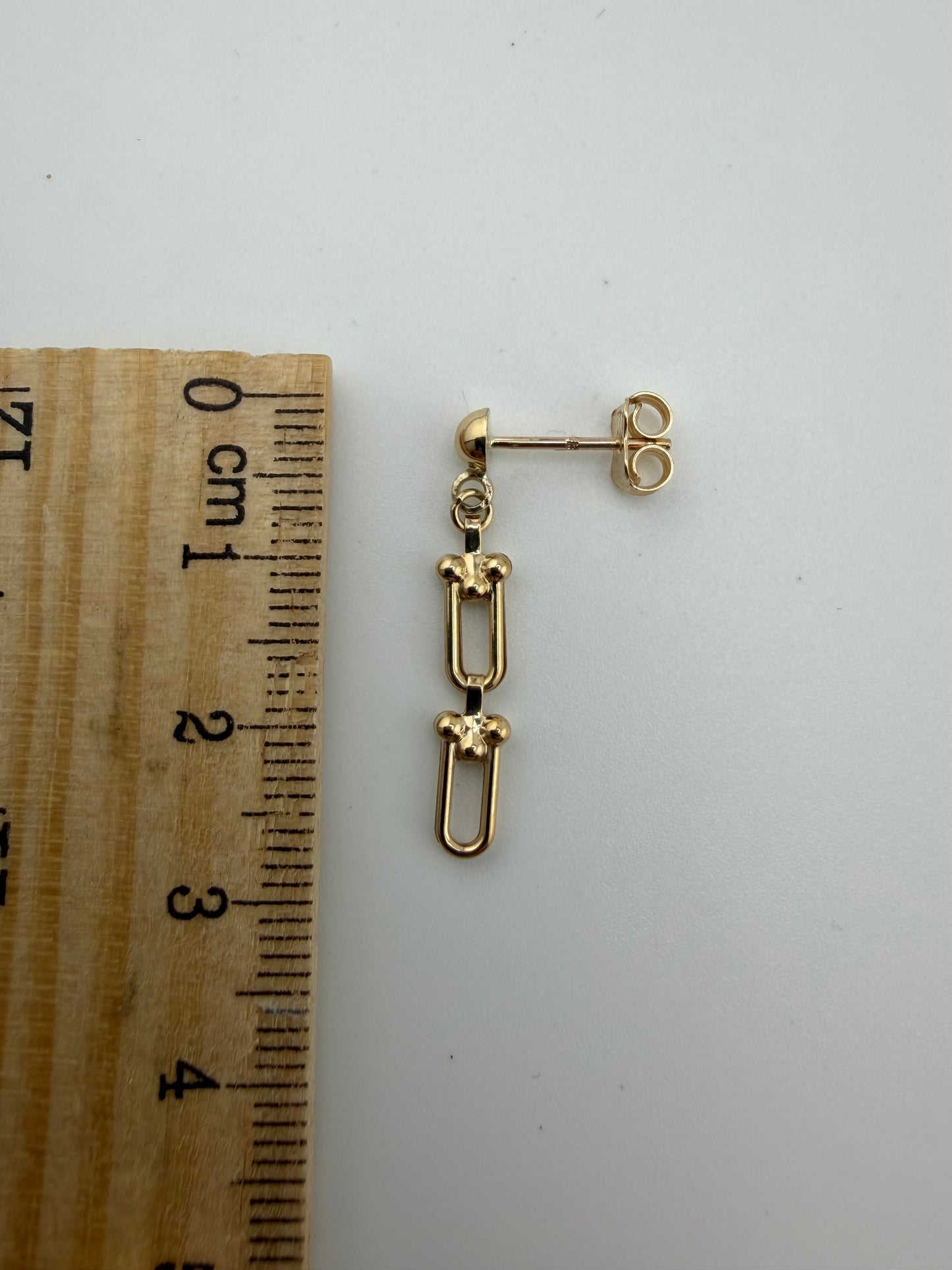 New 9ct Yellow Gold Drop Earrings - 2.7cm Gold Drop / Dangle Earring 9ct Stamped