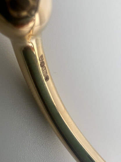 Mens Solid 9ct Gold Bracelet - Solid Gold 4.5mm Torque Bangle - 8.5 INCHES - Boxed