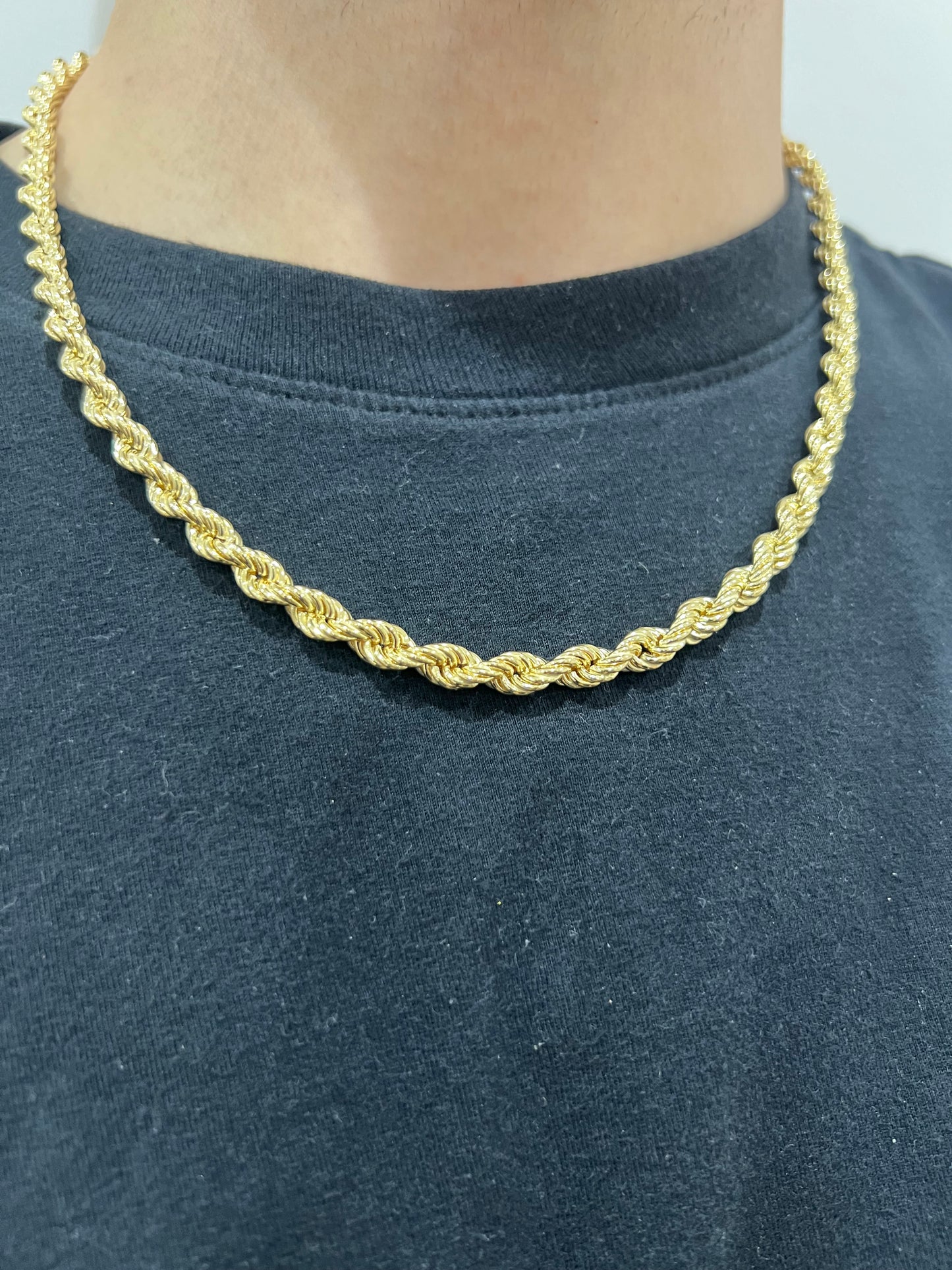 9ct Yellow Gold 6mm Rope Chains & Bracelets - 7.5, 8.5, 18, 20, 22, 24, 28, 30, 34 Inch - Full UK Hallmark