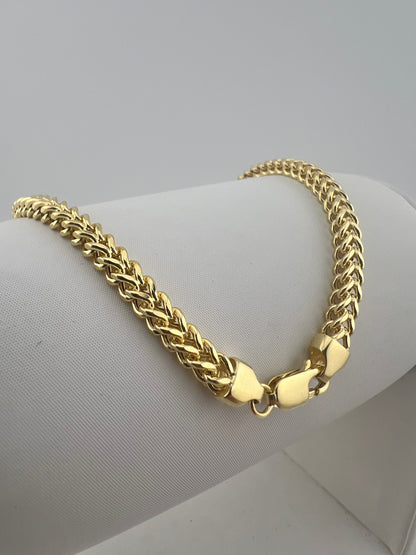 Men’s 9ct Yellow Gold 4.5mm Franco Chain Necklace - 20 INCH - Fully Hallmarked