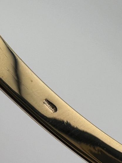 Men’s Solid 9ct Yellow Gold Bracelet - 4.5mm Wide - Gold Hook Bangle UK Hallmark