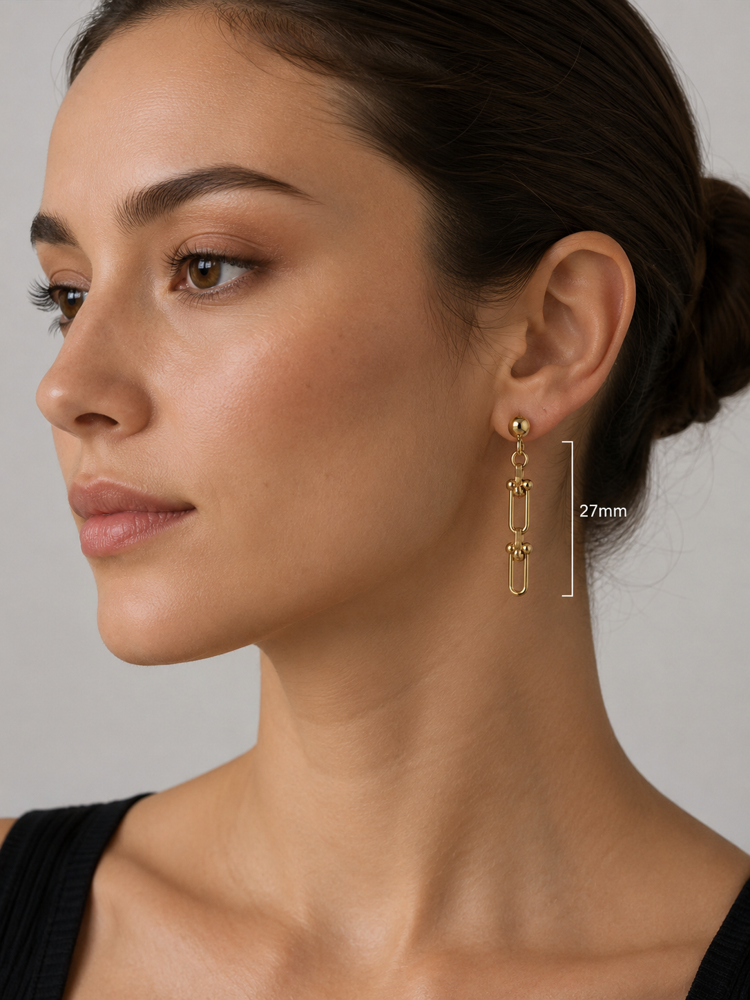 New 9ct Yellow Gold Drop Earrings - 2.7cm Gold Drop / Dangle Earring 9ct Stamped