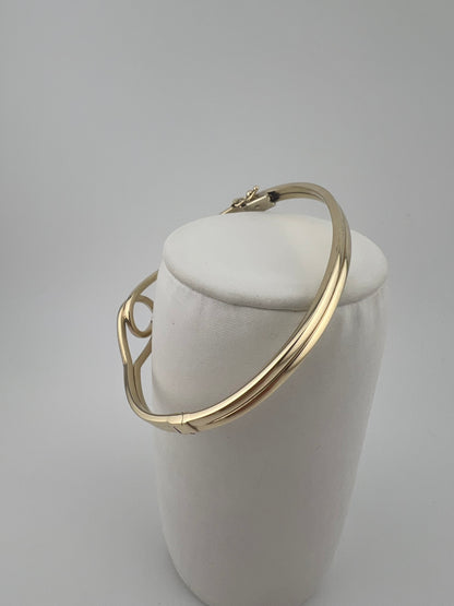 Women’s 9ct Yellow Gold  Ladies Bangle  - 7.5 Inch - Full Hallmark & Box