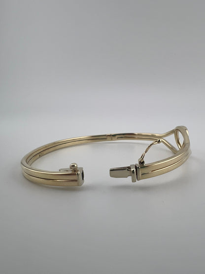 Women’s 9ct Yellow Gold  Ladies Bangle  - 7.5 Inch - Full Hallmark & Box