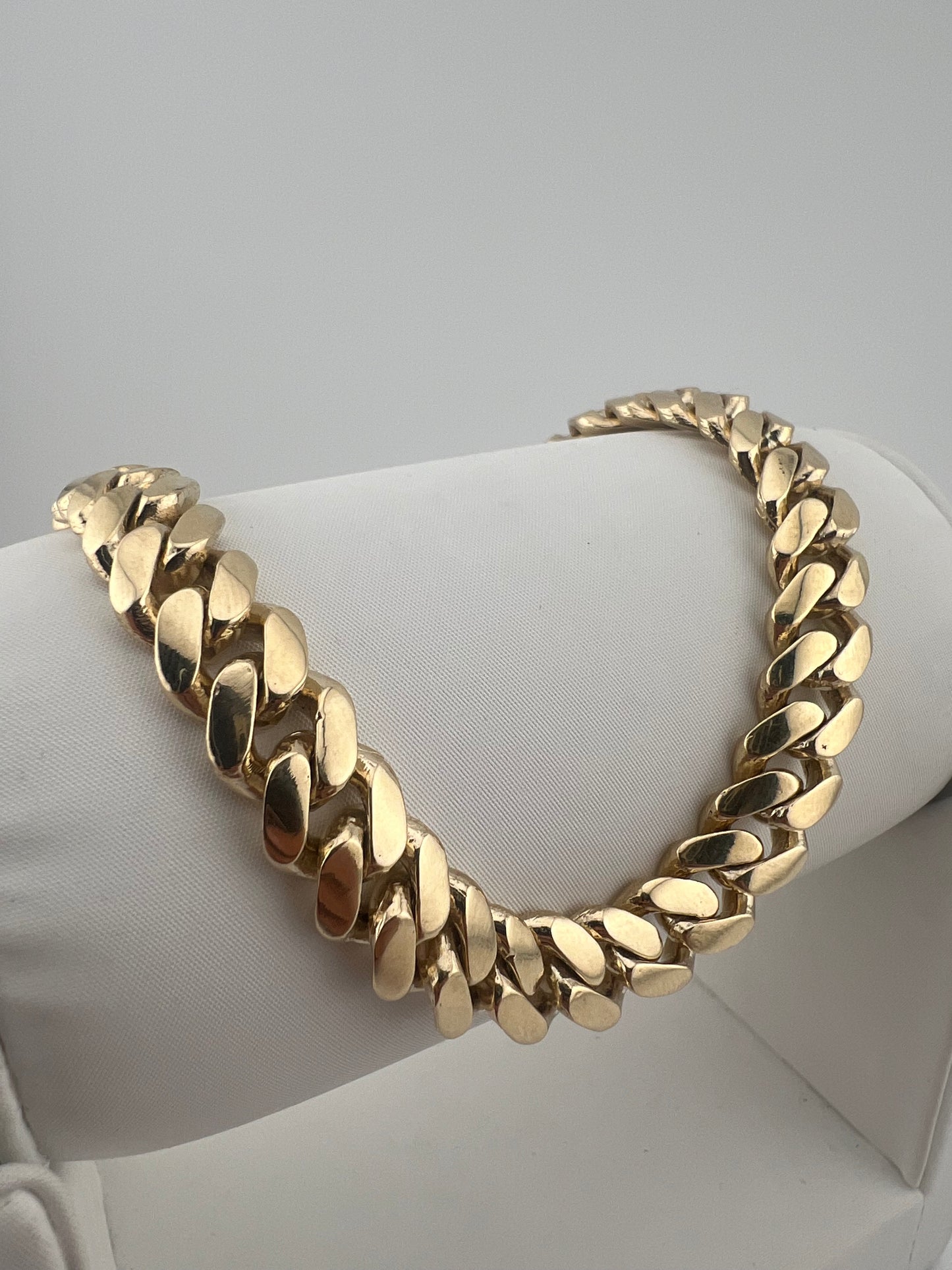 New SOLID 9ct Yellow Gold Cuban 10MM Link Curb Chain - 9 INCH - UK Hallmarked