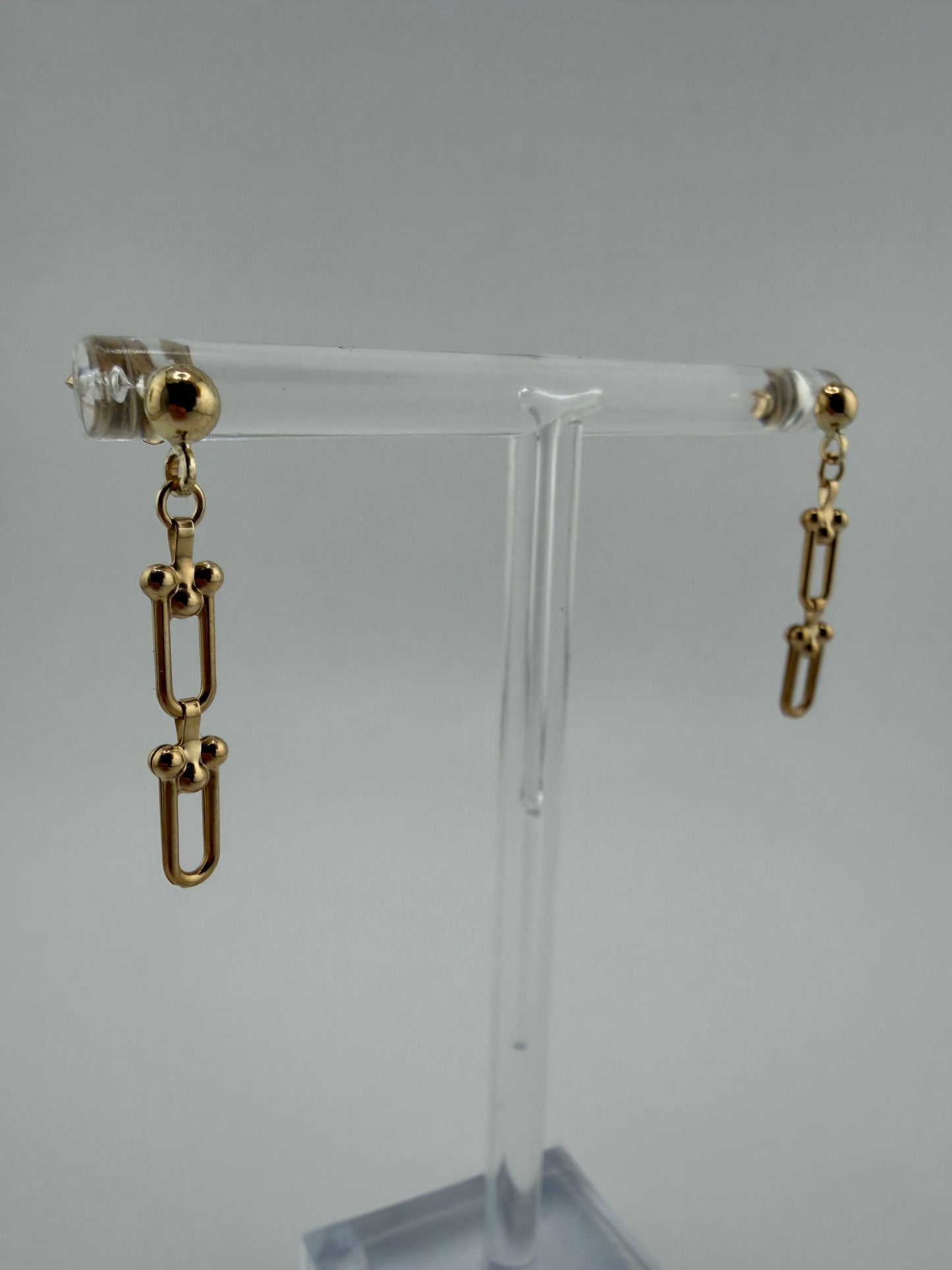 New 9ct Yellow Gold Drop Earrings - 2.7cm Gold Drop / Dangle Earring 9ct Stamped