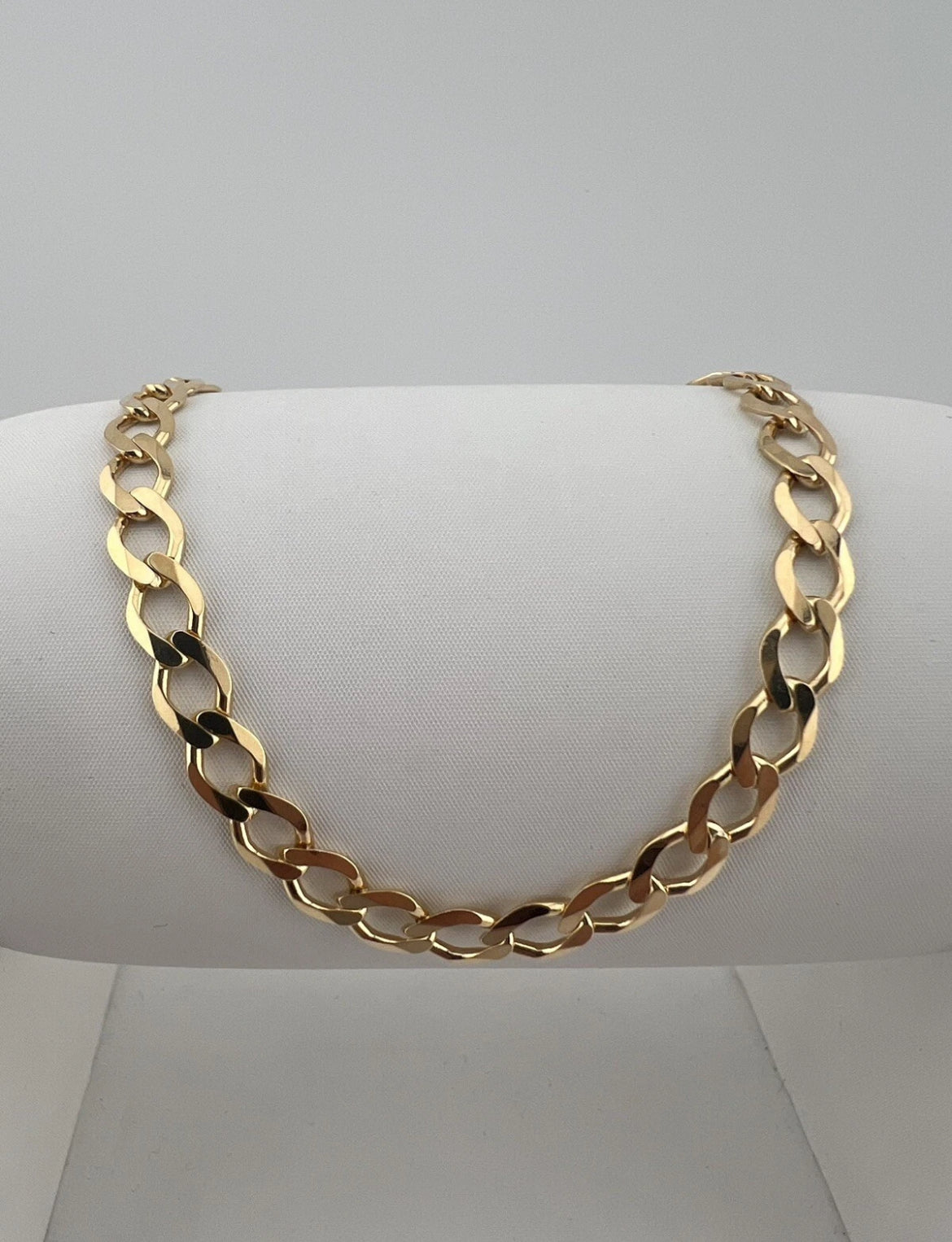 9ct Solid Gold Bracelet 8.5 INCH - 6mm Flat Curb - UK HALLMARK & BOX