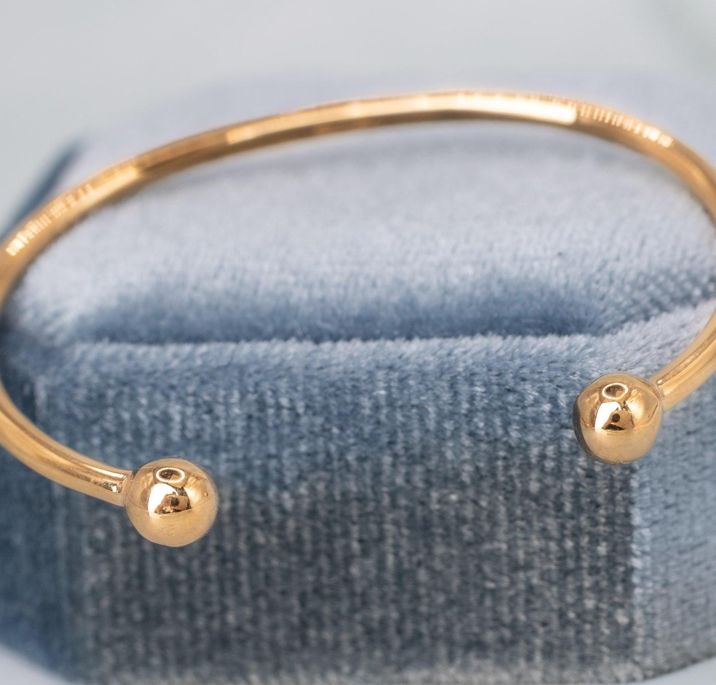 Solid 9ct Yellow Gold Baby Torque Bangle