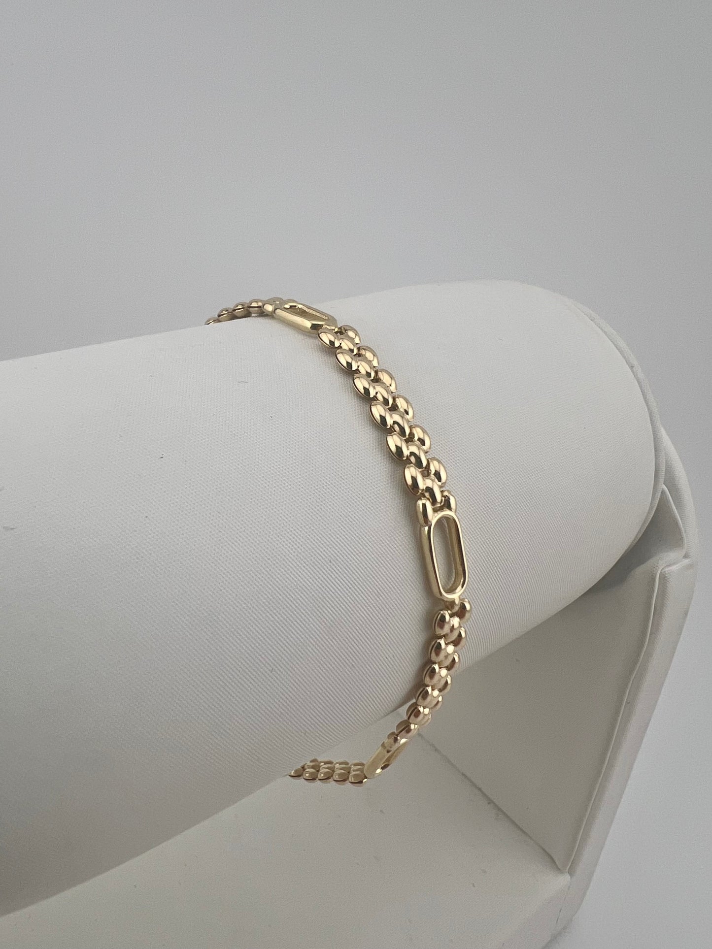 9ct Gold Ladies Panther Link Bracelet - 4.5mm - 7.5 Inch - Full Hallmark & Box