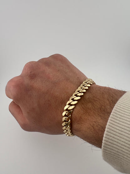 New SOLID 9ct Yellow Gold Cuban 10MM Link Curb Chain - 9 INCH - UK Hallmarked