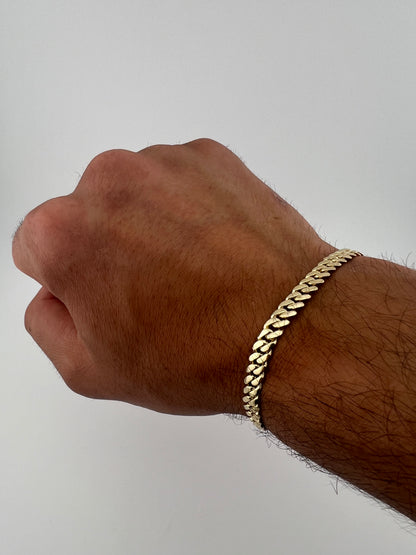9ct Solid Gold Cuban Bracelet 8 INCH - 6mm Cuban Curb  - FULL HALLMARK & BOXED