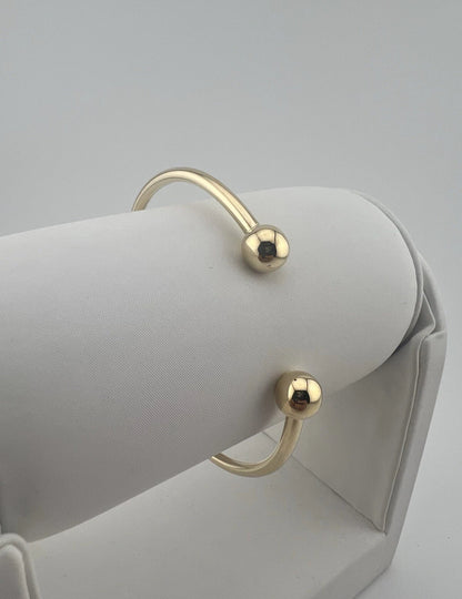 Women’s 9ct Yellow Gold Torque Bangle - Wrist Size 6.5 - 7.5 Inches - Hallmarked