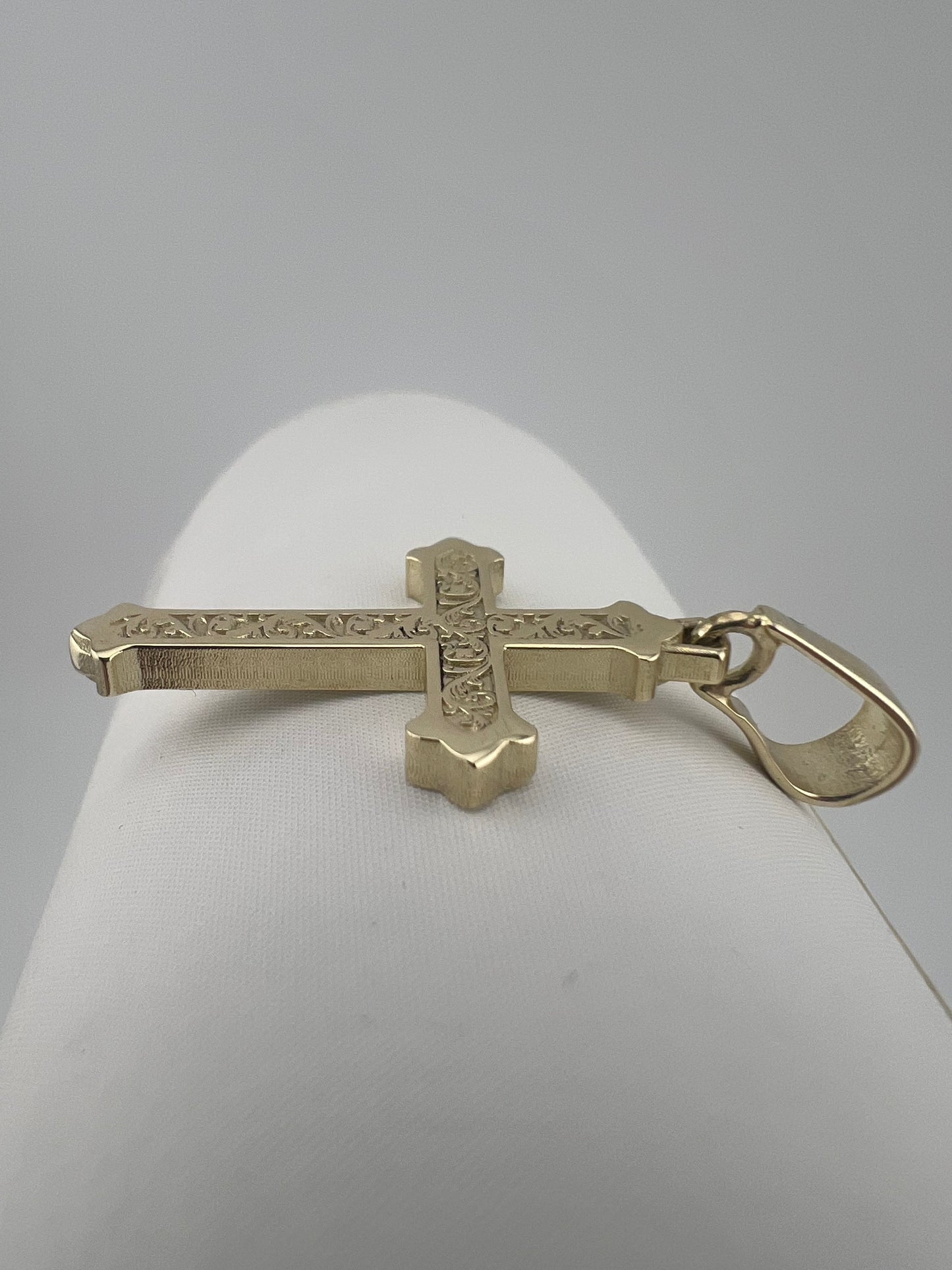 Solid 9ct Yellow Gold Cross Pendant UK Stock - Solid Gold Cross - UK Hallmark