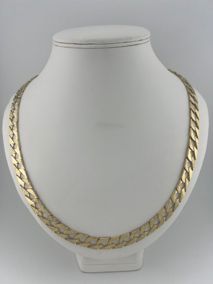 Solid 9ct Yellow Gold 11mm Chaps 24 INCH Chain - New Solid UK Gold