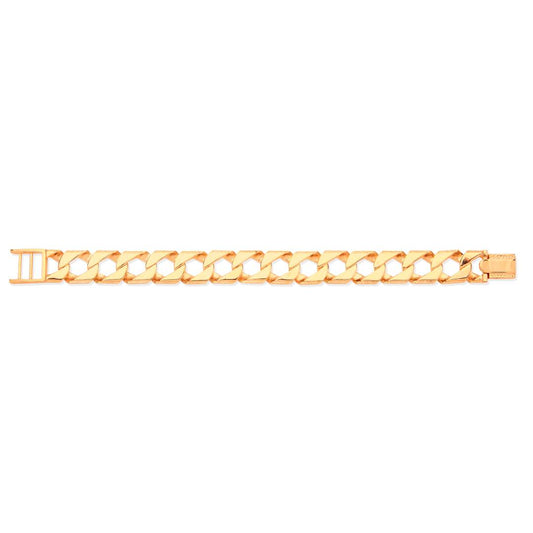 Solid 9ct Yellow Gold 16mm Chaps Bracelet Casted Gold Links