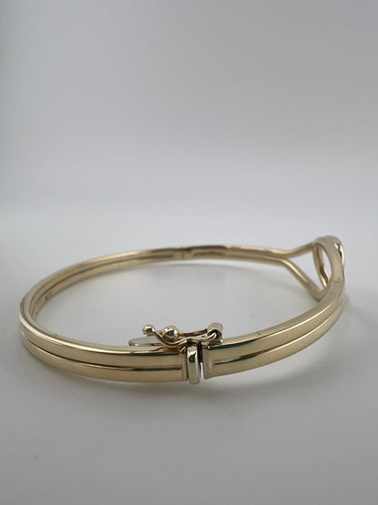 Women’s 9ct Yellow Gold  Ladies Bangle  - 7.5 Inch - Full Hallmark & Box