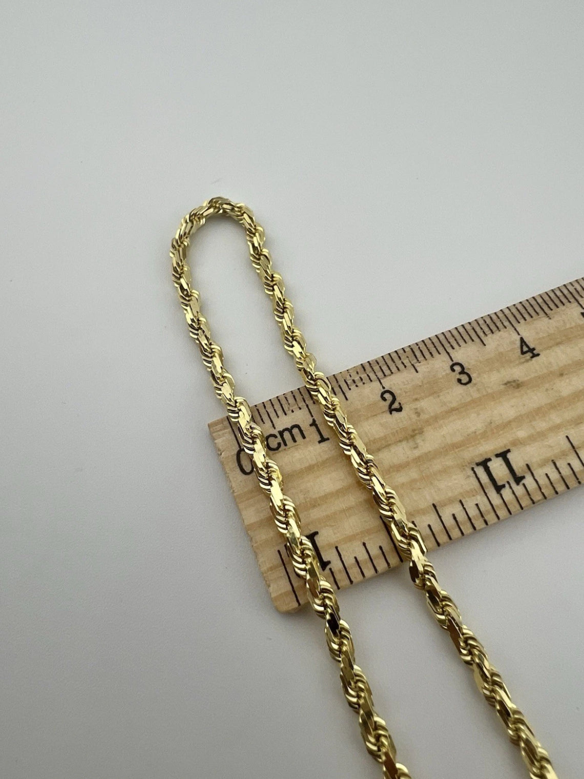 9ct Yellow Gold SOLID 3mm Rope Chain - 24 Inches - Fully Hallmarked & Boxed