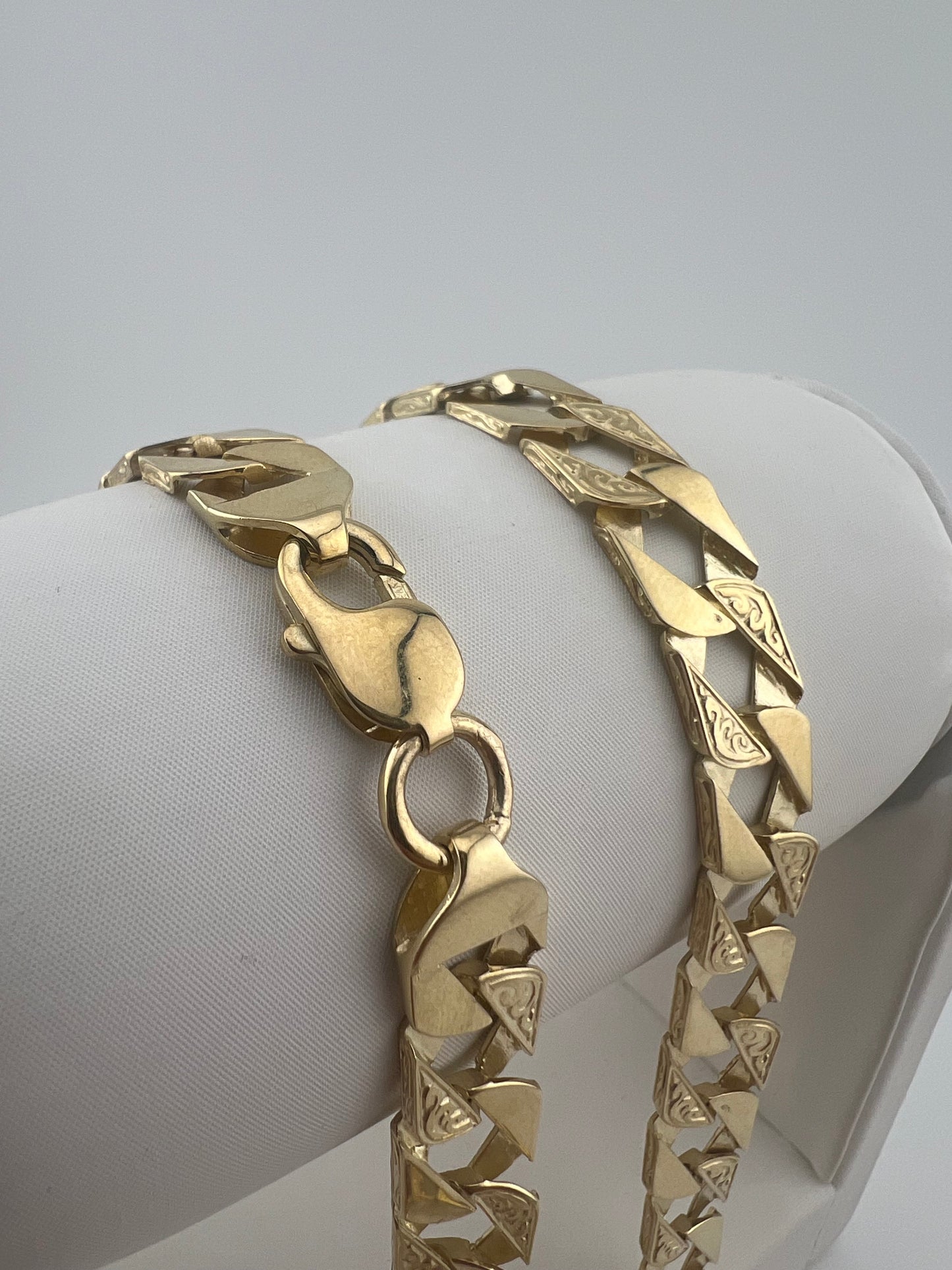 Solid 9ct Yellow Gold 11mm Chaps 24 INCH Chain - New Solid UK Gold