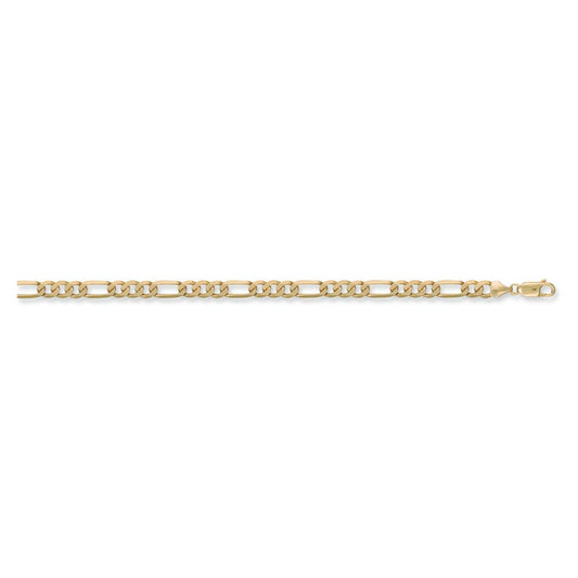 Solid 9ct Yellow Gold 6.5mm Wide Figaro Chain