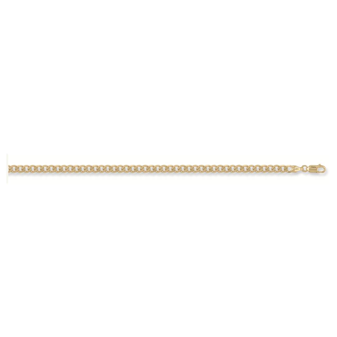 Solid 9ct Yellow Gold Curb Chain - 4.6mm Wide