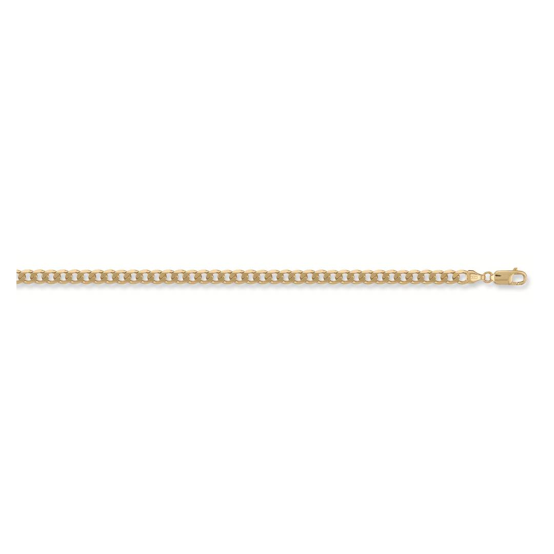 Solid 9ct Yellow Gold Curb Chain - 5.5mm Wide