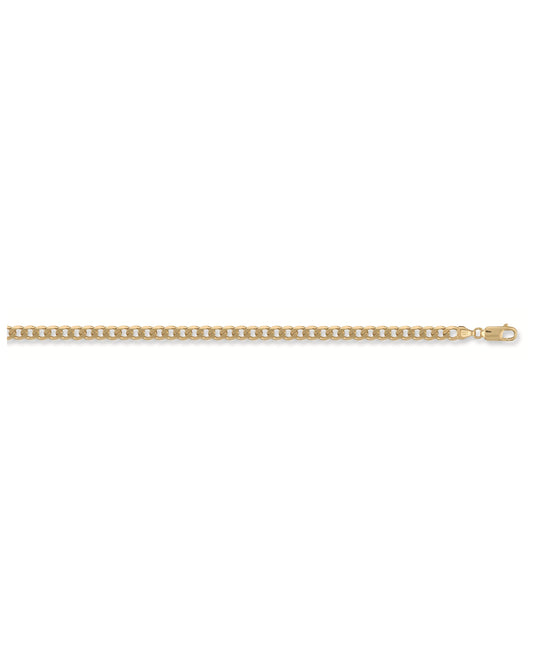 Solid 9ct Yellow Gold Curb Chain - 5.5mm Wide - 8.5 Inches