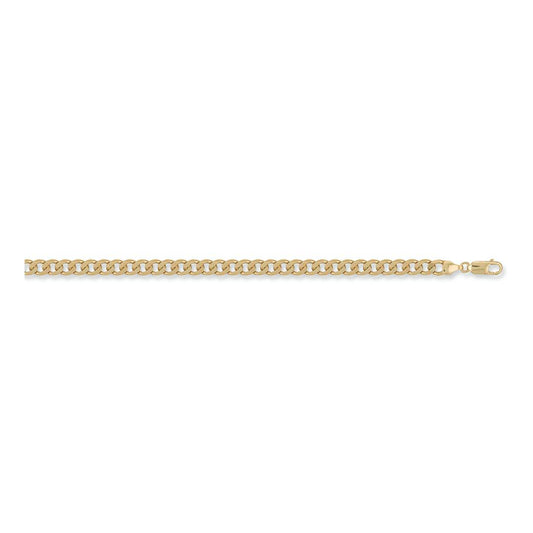 Solid 9ct Yellow Gold Curb Chain - 6.2mm Wide