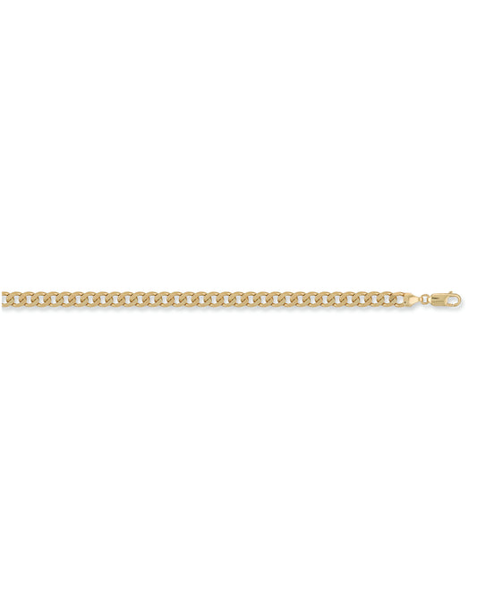 Solid 9ct Yellow Gold Curb Chain - 6.2mm Wide - 8.5 Inches