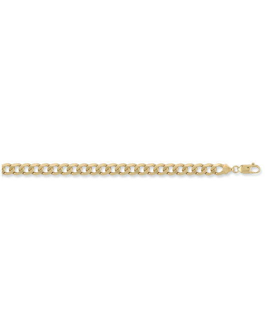 Solid 9ct Yellow Gold Curb Chain - 8.5mm Wide - 8.5 Inches