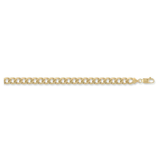 Solid 9ct Yellow Gold Curb Chain - 8.5mm Wide