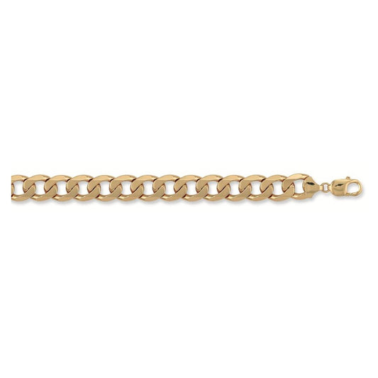 Solid 9ct Yellow Gold Curb Chain - 14mm Wide