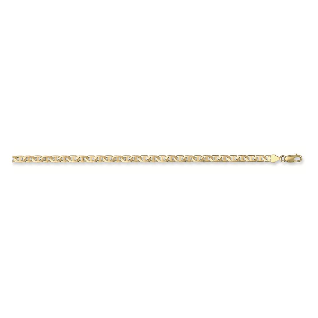 Solid 9ct Yellow Gold 4.5mm Flat Anchor Chain - 18 Inches