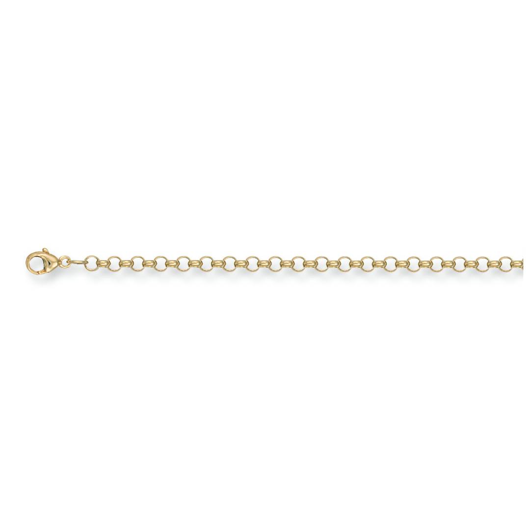 Solid 9ct Yellow Gold 3.5mm Round Belcher Chain - 30 Inch