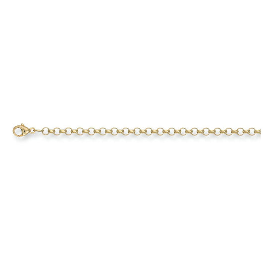 Solid 9ct Yellow Gold 3.5mm Round Belcher Chain - 30 Inch