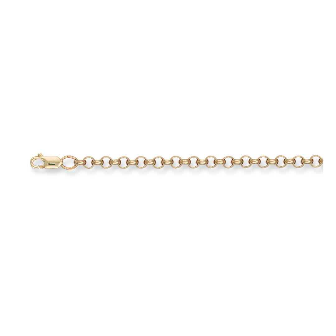 Solid 9ct Yellow Gold 4.8mm Round Belcher Chain - 28 Inch