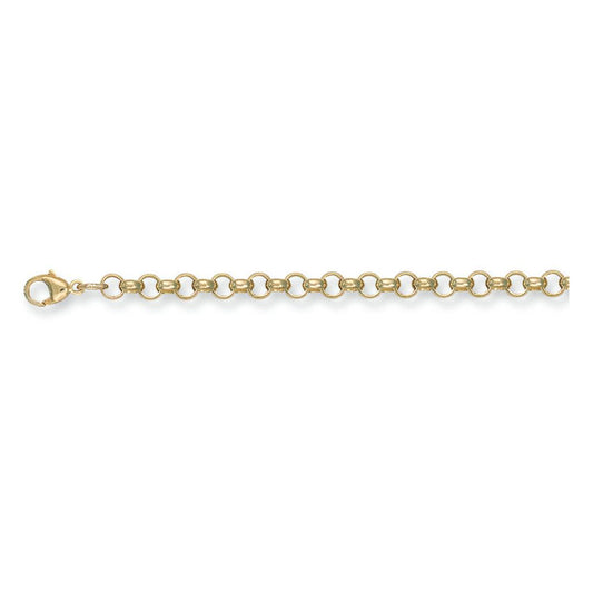 Solid 9ct Yellow Gold 5.3mm Round Belcher Chain - 18 Inch