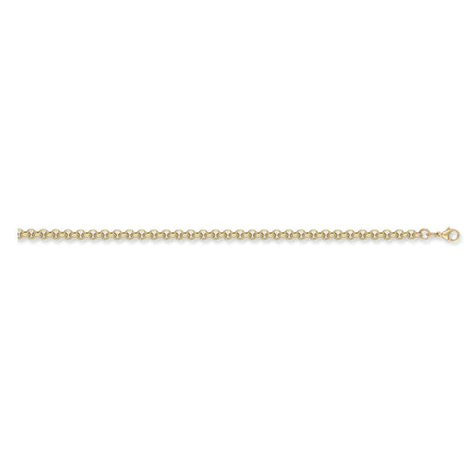 Solid 9ct Yellow Gold 5.4mm Round Belcher Chain - 18 Inch