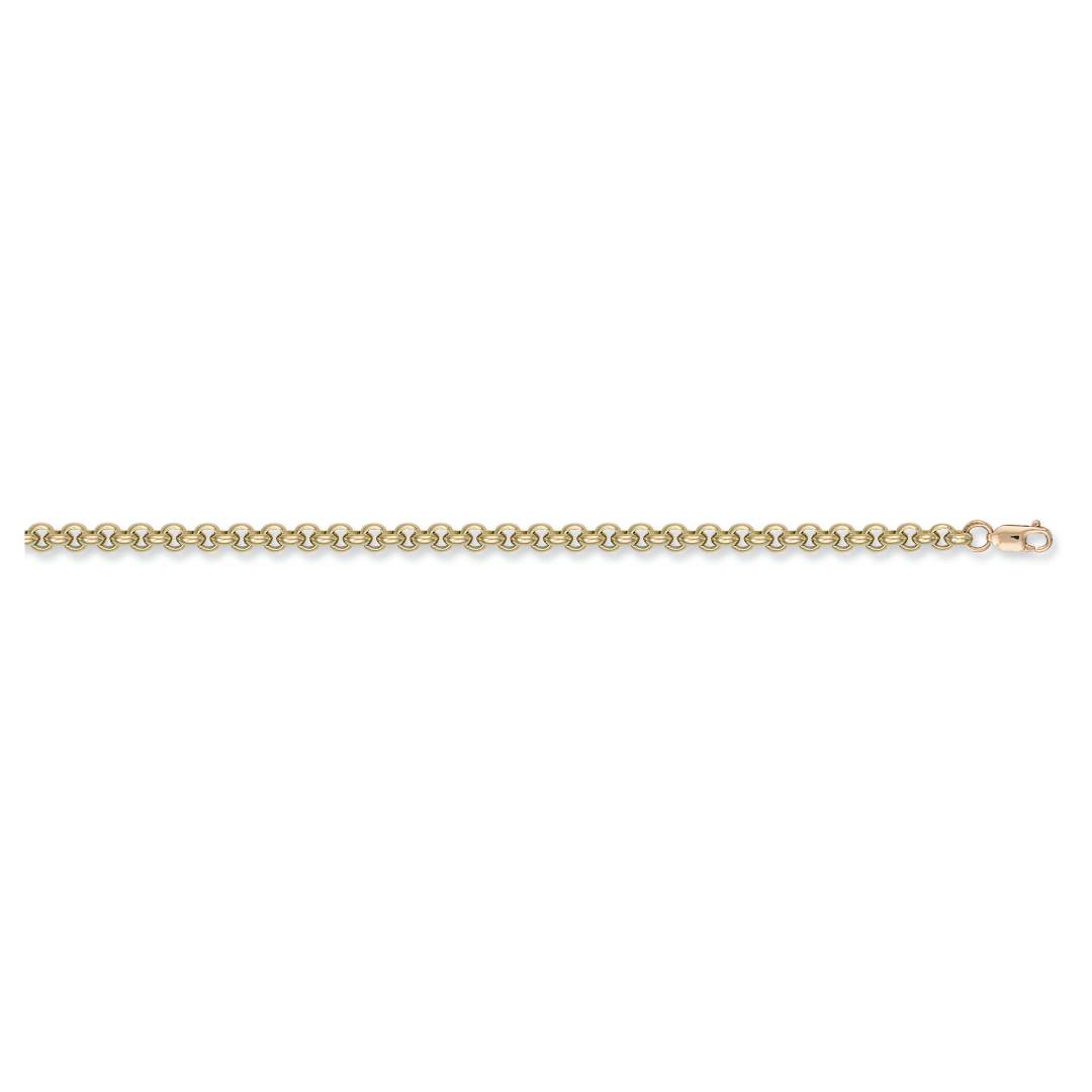 Solid 9ct Yellow Gold 6.2mm Round Belcher Chain