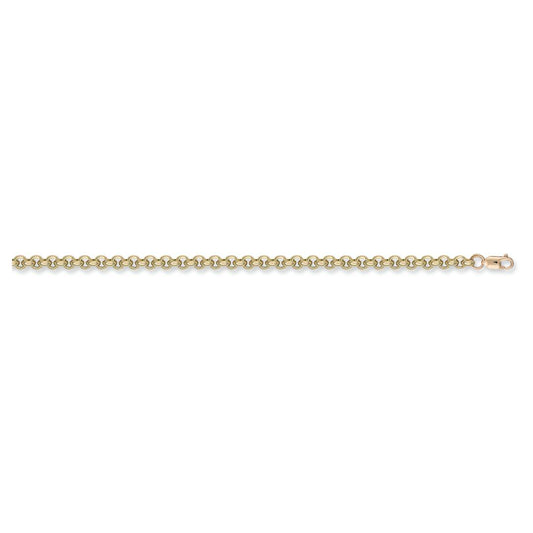 Solid 9ct Yellow Gold 6.2mm Round Belcher Chain