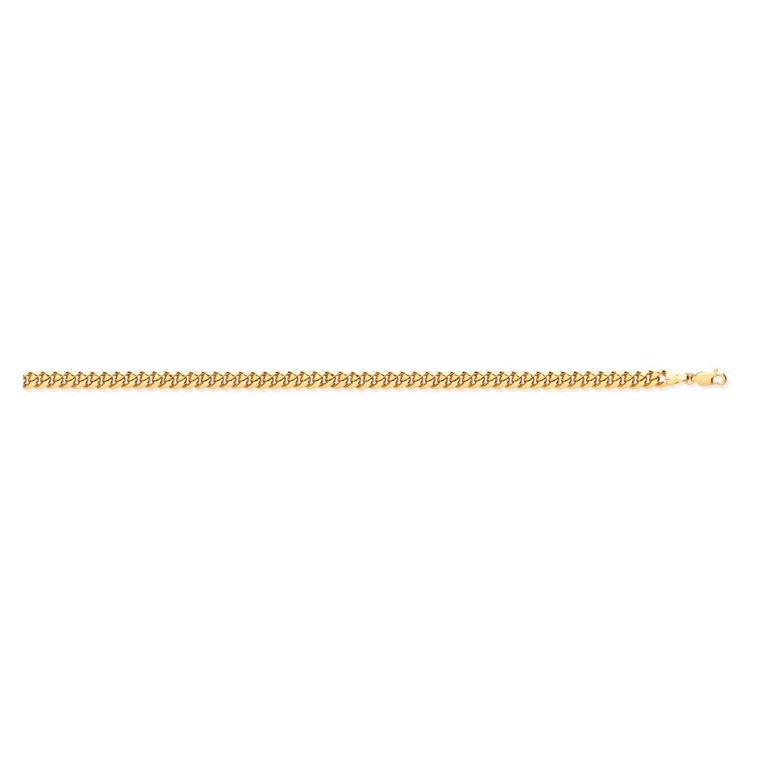 9CT Yellow Gold 5.5mm Hollow Cuban Curb Chain