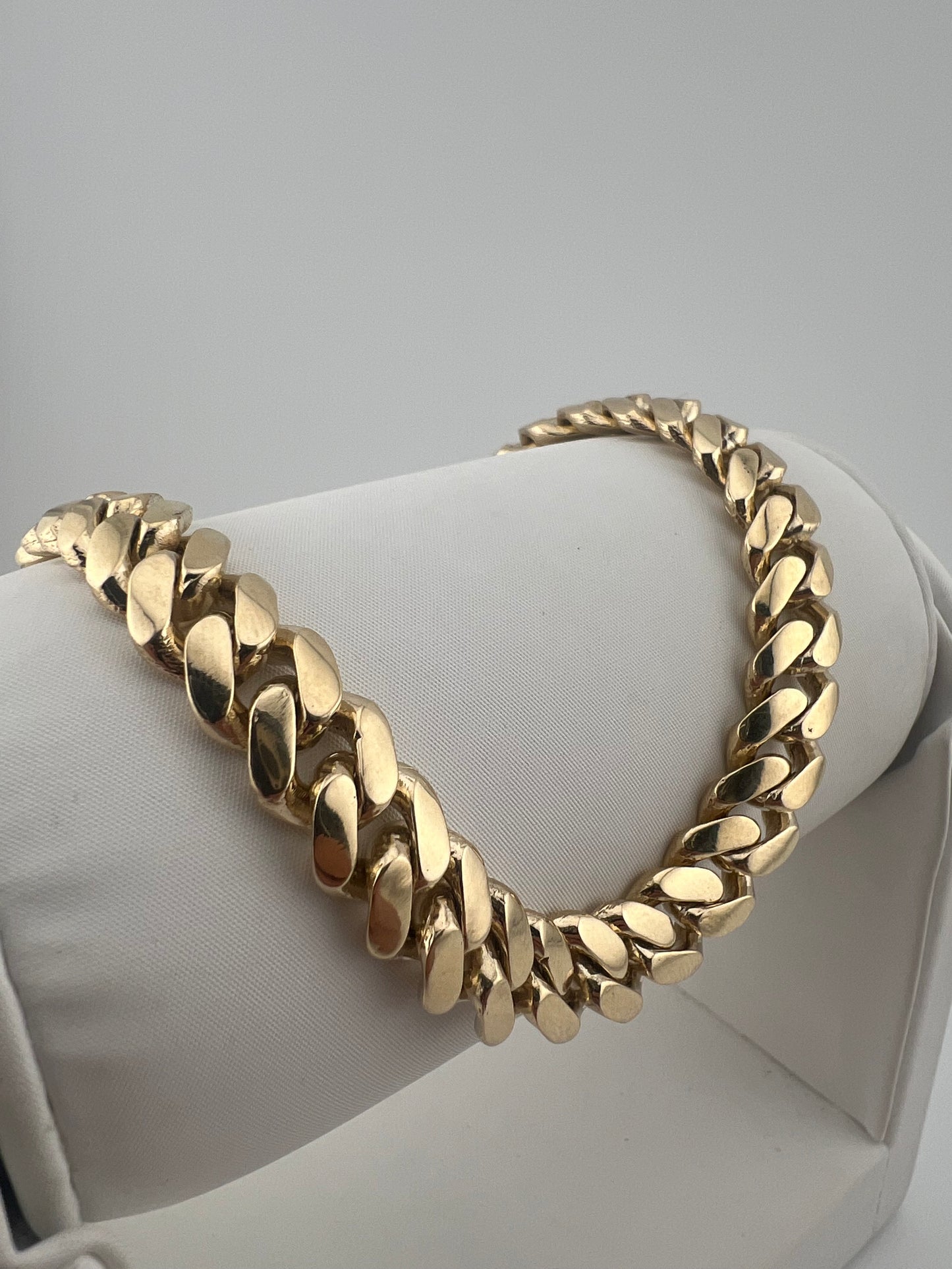 New SOLID 9ct Yellow Gold Cuban 10MM Link Curb Chain - 9 INCH - UK Hallmarked