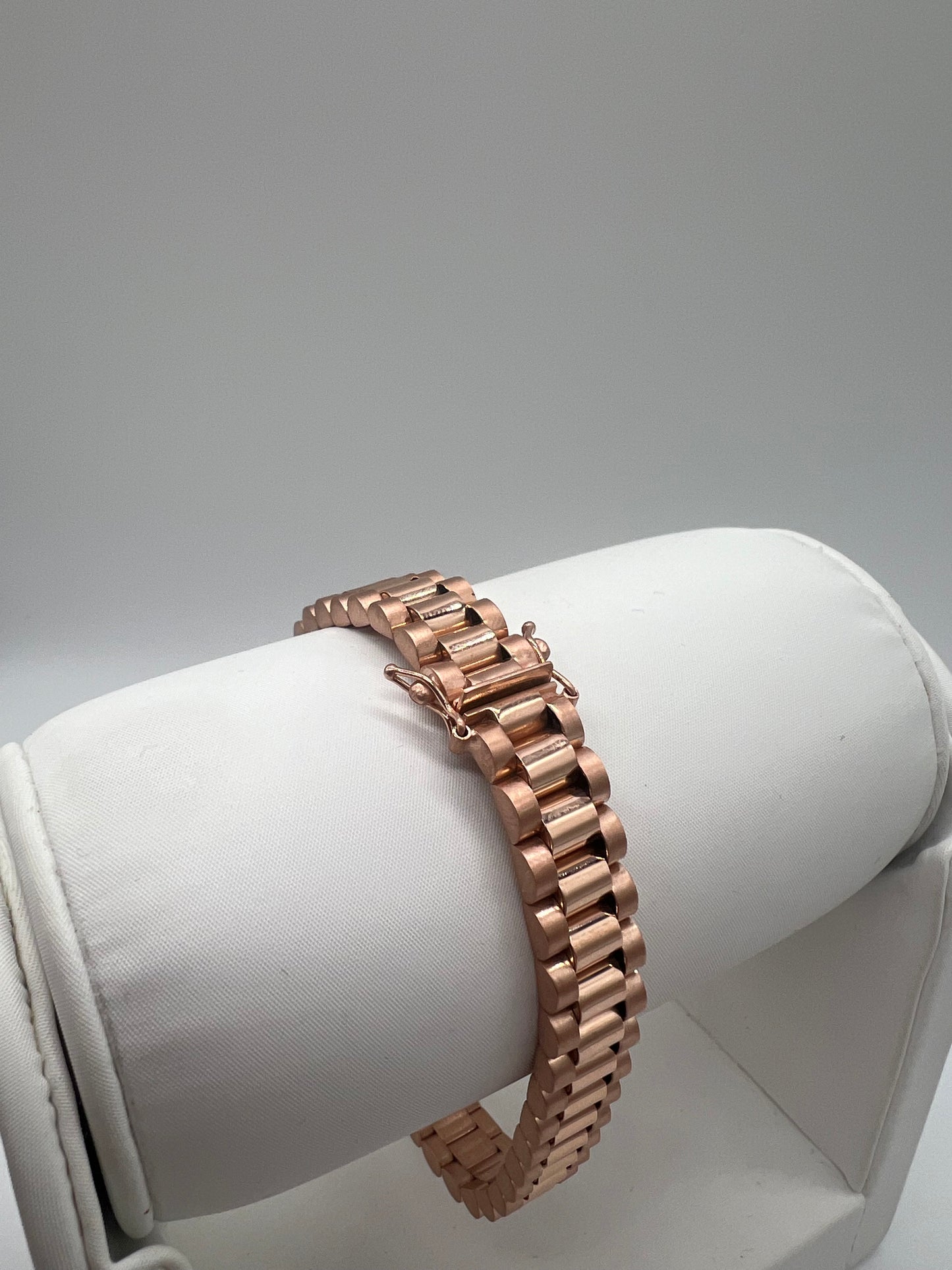 Solid 9ct Rose Gold 10mm Bracelet - 7 Inch  - 10mm Wide - Fully Hallmarked