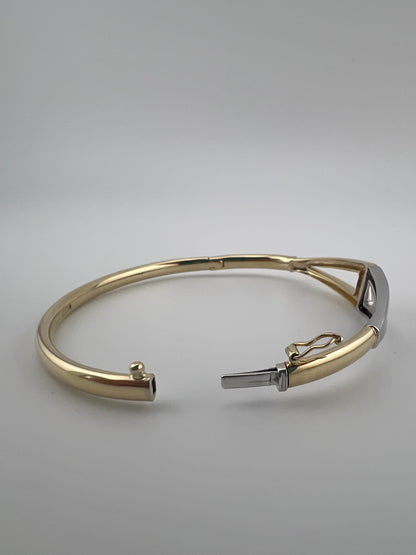 Women’s 9ct Gold Bangle  - 7.5 Inch - Ladies Gold Bracelet - Full Hallmark & Box