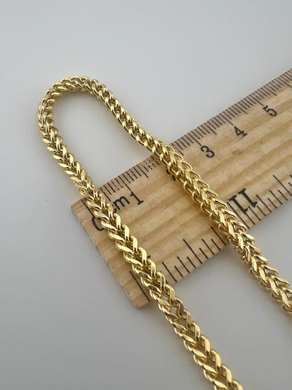 Men’s 9ct Yellow Gold 4.5mm Franco Chain Necklace - 20 INCH - Fully Hallmarked
