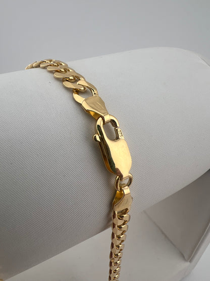 9ct Solid Gold Men’s Chain 22 INCH - 5.5mm Curb Chain - Full UK Hallmark