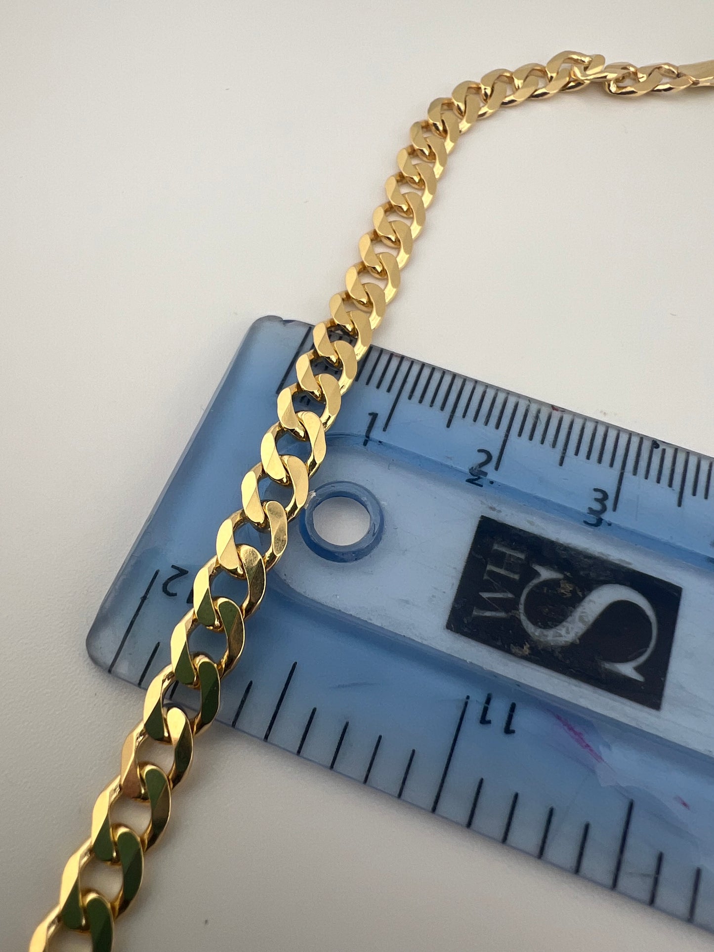 9ct Solid Gold Men’s Chain 22 INCH - 5.5mm Curb Chain - Full UK Hallmark